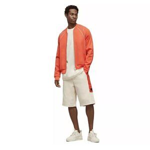 adidas Y-3 Yohji Yamamoto Men’s Lrg Stretch Terry Shorts Off White/Orange HZ8815
